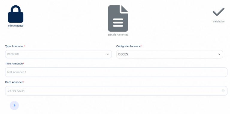Informations sur l'annonce